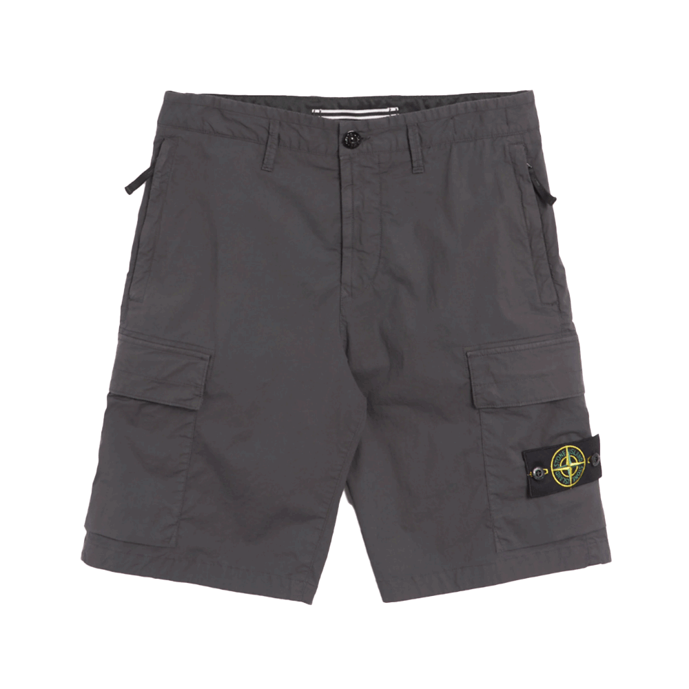 STONE ISLAND Men’s Cargo Shorts Green Cotton Ripstop