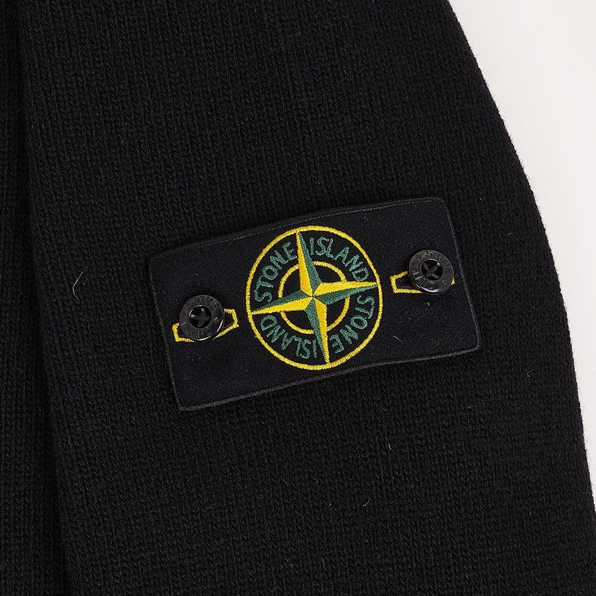STONE ISLAND Men’s Regular Fit Rib Knit Crewneck Sweater Black