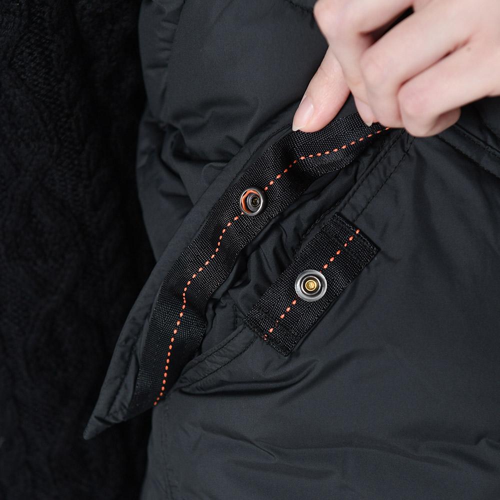 Parajumpers Knit Mix Padded Hooded Zip Jacket Black