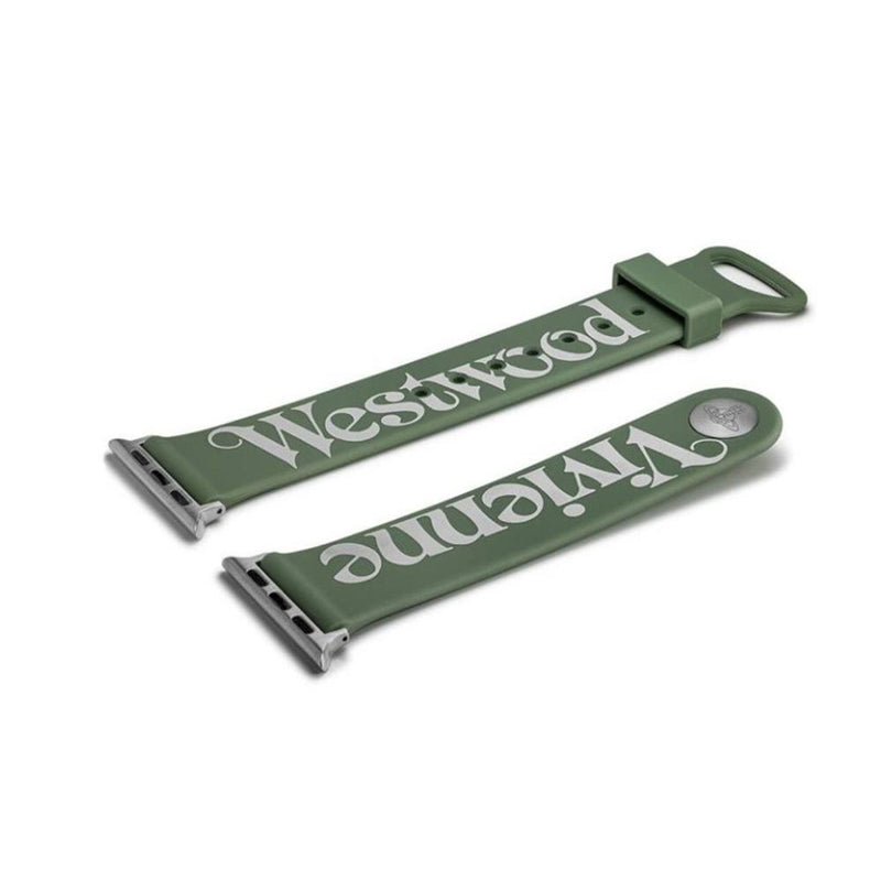 Vivienne Westwood Green Silicone Apple Watch Strap Band for 38/40/41mm VVS33PGR