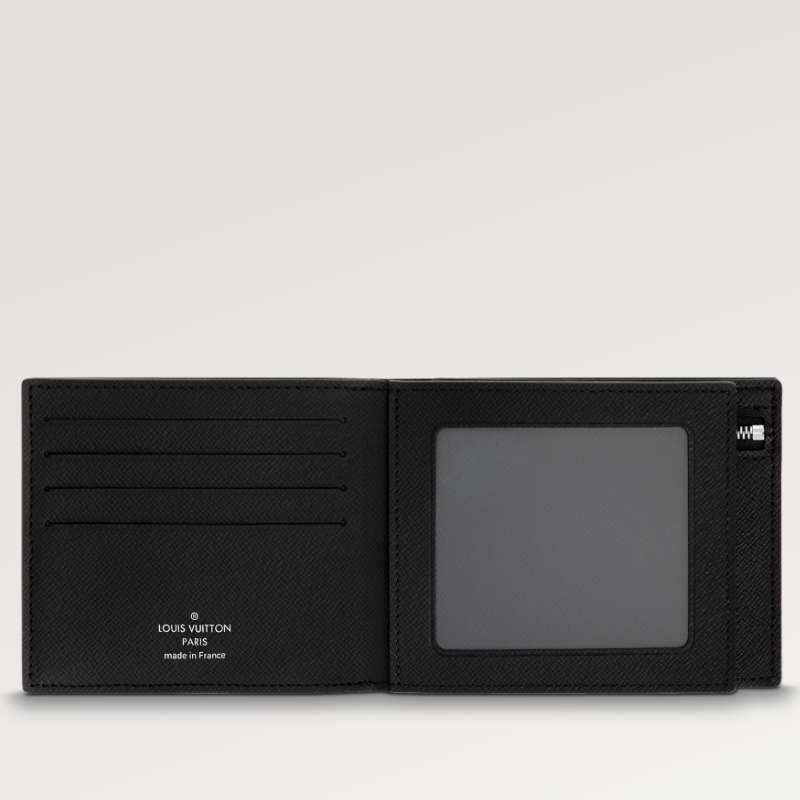 Louis Vuitton Amerigo Wallet Men’s Bifold Wallet Black Leather