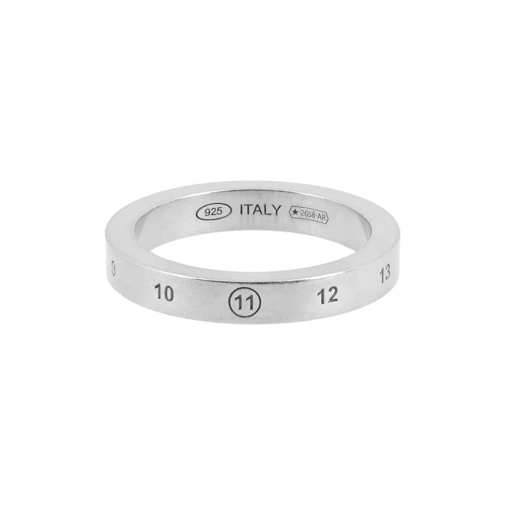 Maison Margiela Engraved Logo 3mm Silver Ring