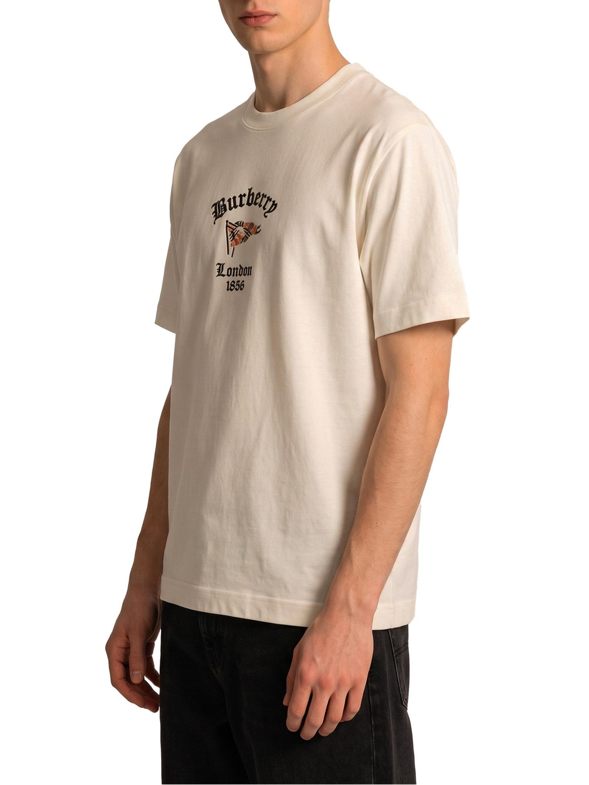 BURBERRY Short Sleeve Cotton T-Shirt Navy Men