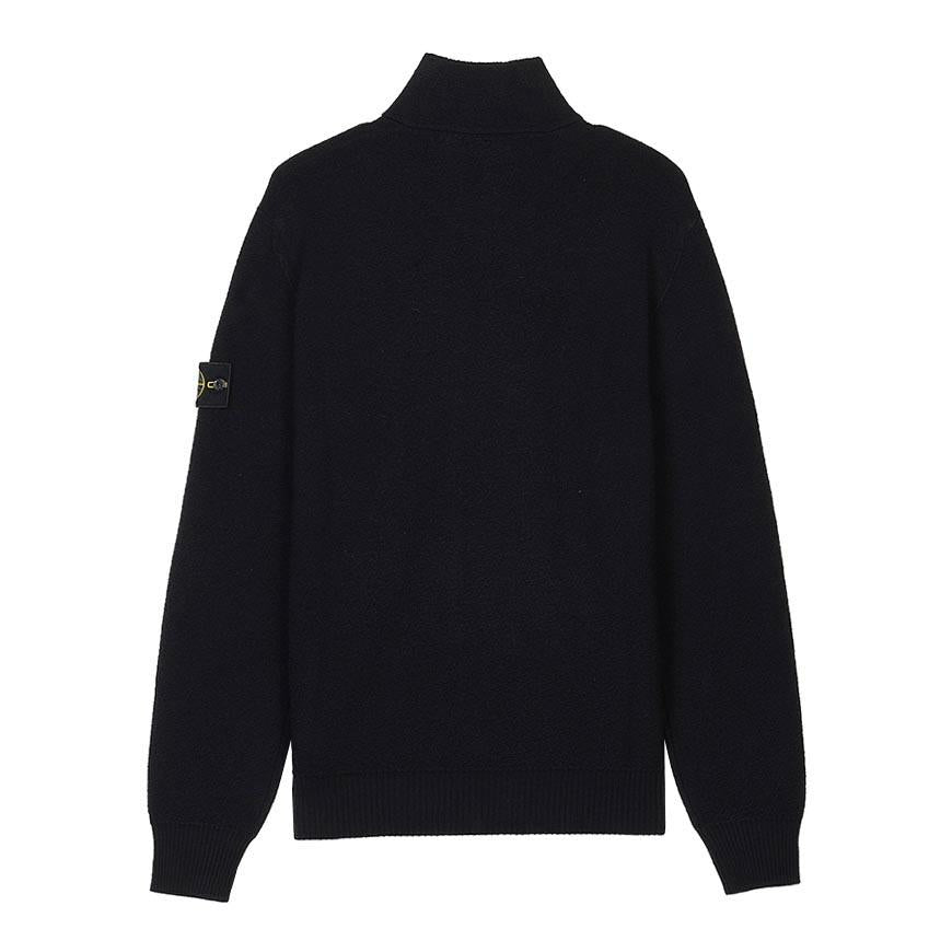 STONE ISLAND Men’s Stand Collar Knit Cardigan Black