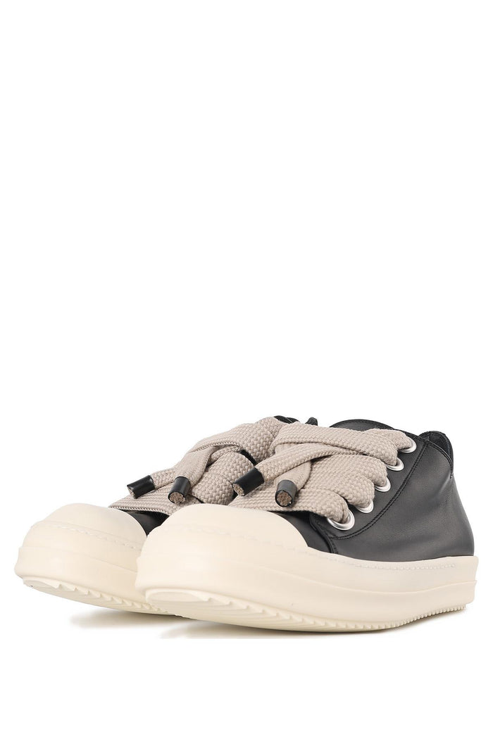 Rick Owens Jumbo Lace Low Sneakers Black Milk