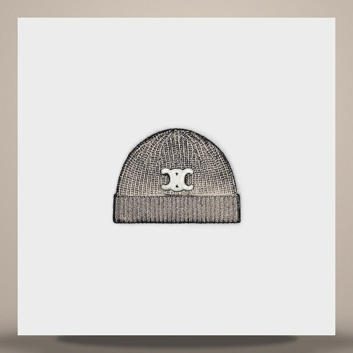 CELINE Triomphe Seamless Cashmere Beanie Black