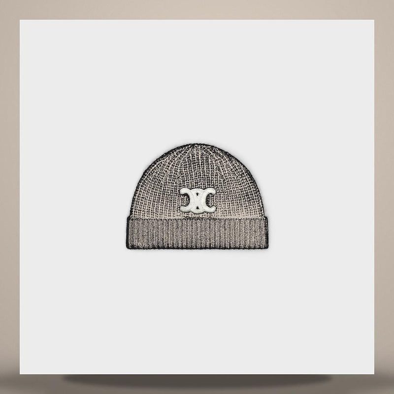 CELINE Triomphe Seamless Cashmere Beanie Black