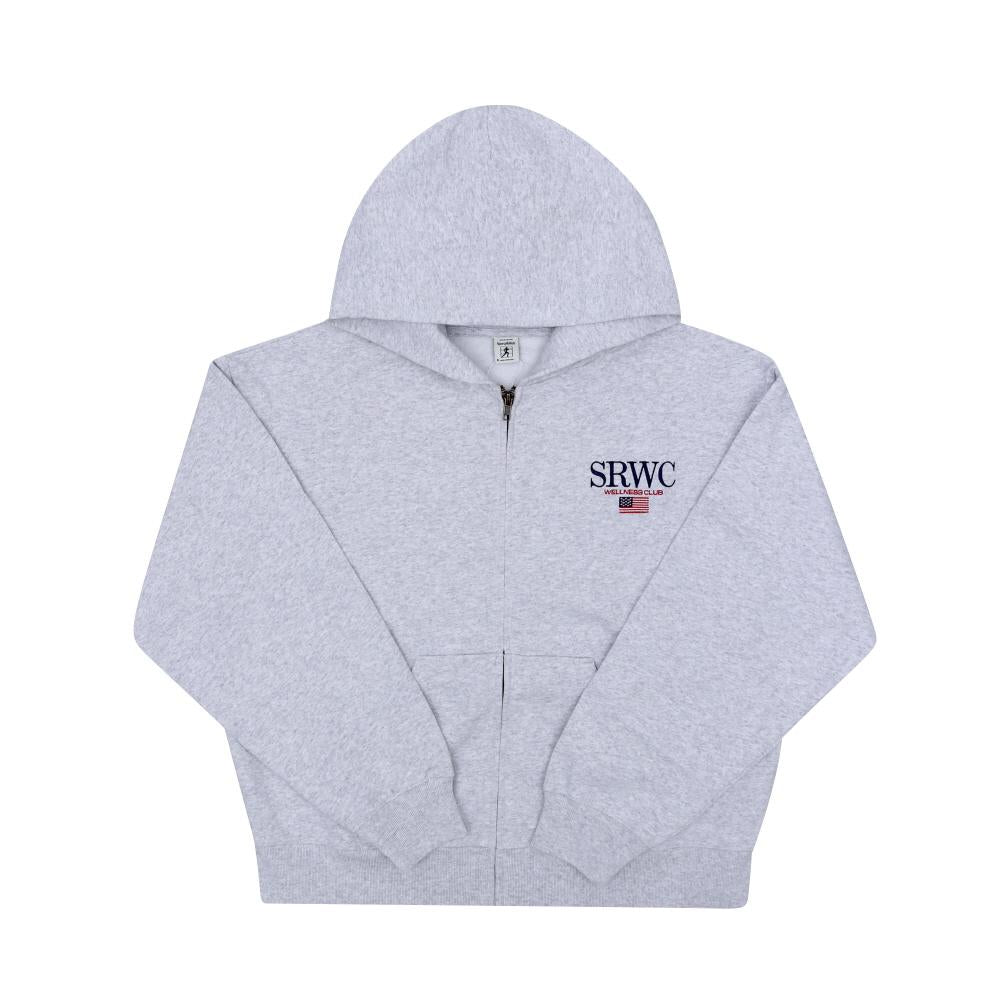 SPORTY&RICH Women’s Hooded Zip-Up Knit Jacket Gray ST08863177 GY03