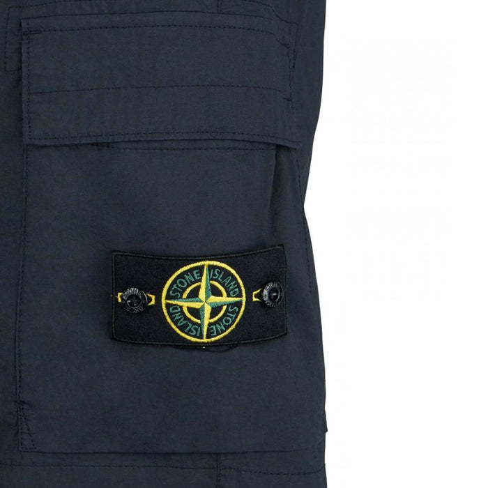 STONE ISLAND Navy Woven Cargo Shorts