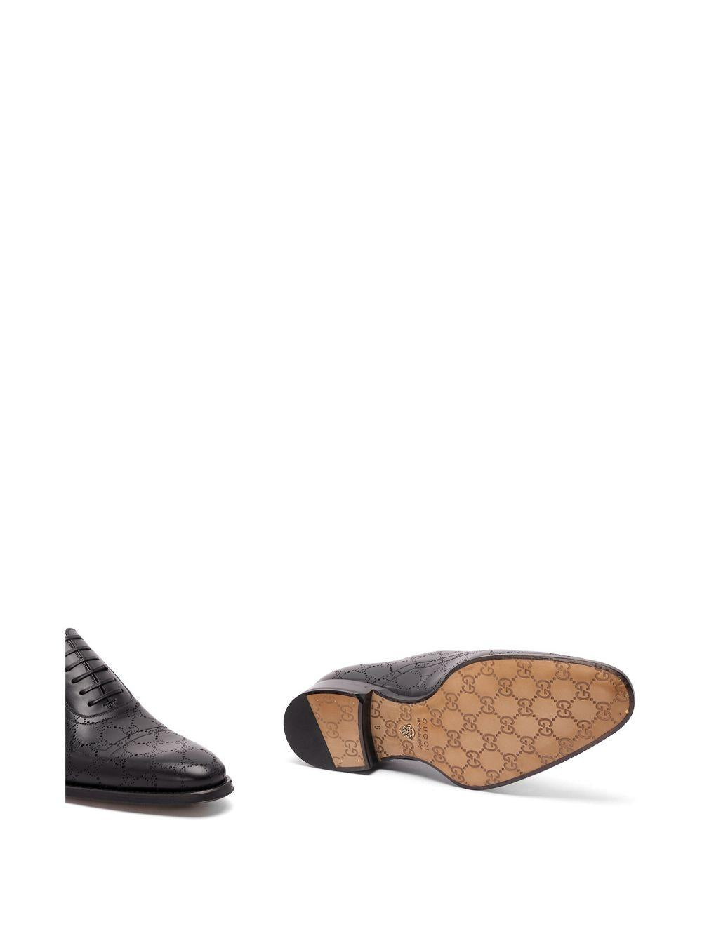 GUCCI Black Leather Oxford Dress Shoes