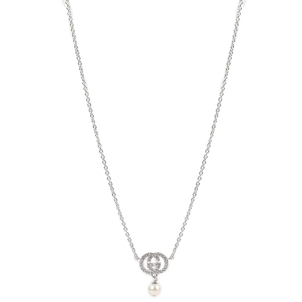 GUCCI Crystal Pearl Necklace