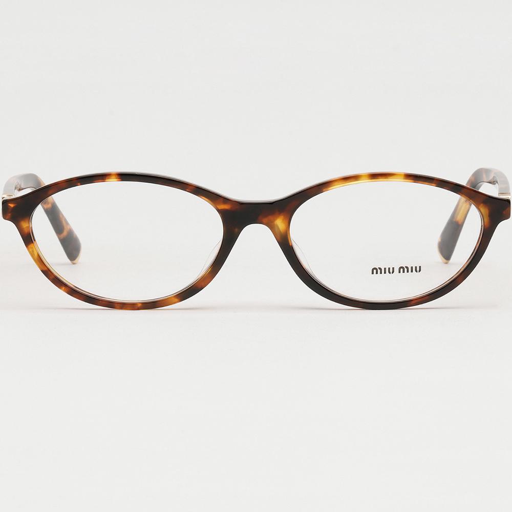 Miu Miu Leopard Oval Acetate Eyeglass Frames Asian Fit Unisex MU09XVF VAU 1O1