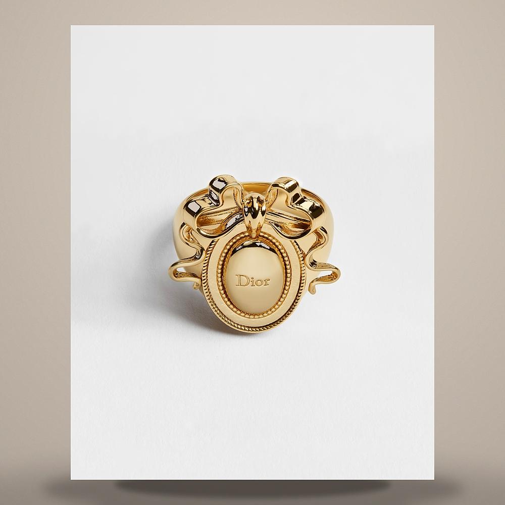 DIOR Gold-Finish Metal Medallion Ring R3084WOMMT D300
