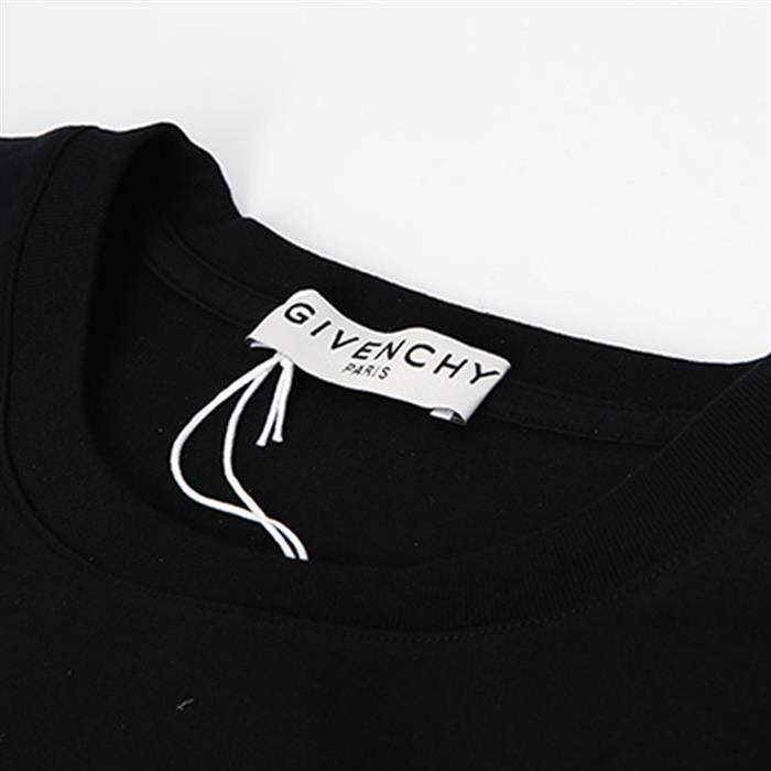 GIVENCHY Logo Contrast Short Sleeve T-Shirt Black