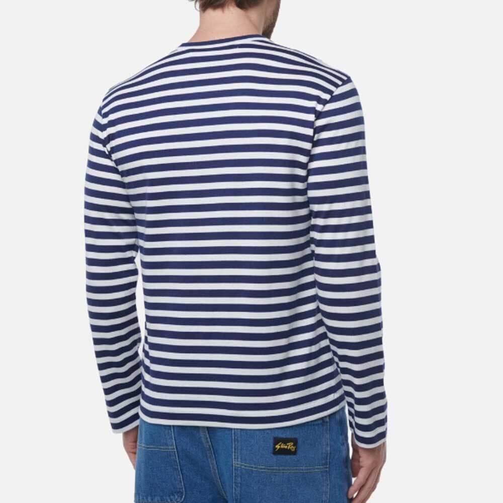 Comme des Garcons Stripe Long Sleeve T-Shirt Red Heart Unisex