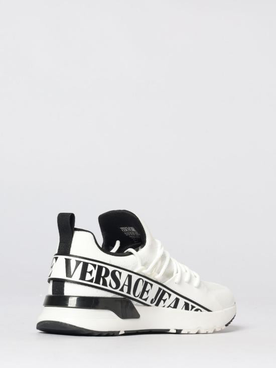 Versace White Leather Low-Top Sneakers for Men 80YA3SA3ZSE21003 WHITE DOM