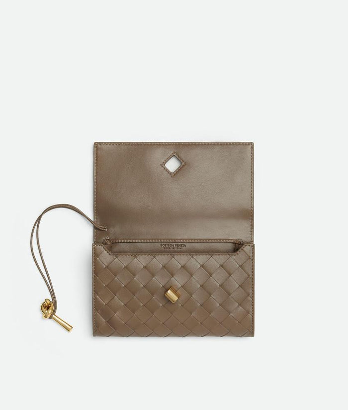 Bottega Veneta Intrecciato Andiamo Strap Pouch Pinecone