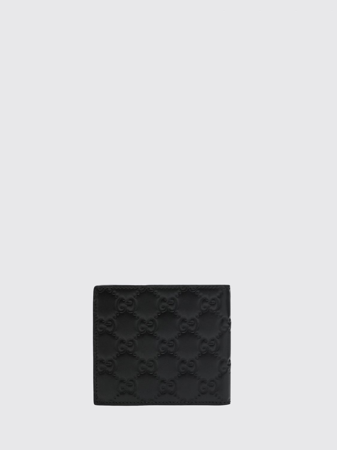 GUCCI Black Leather Bifold Wallet for Men