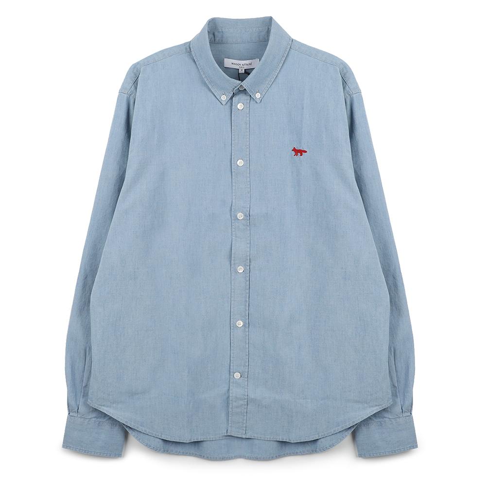 Maison Kitsune Profile Fox Regular Fit Long Sleeve Shirt