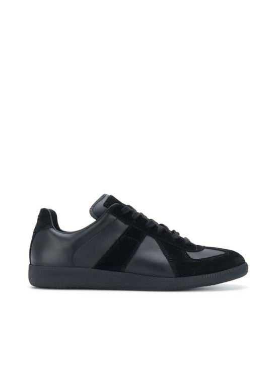 Maison Margiela Black Leather Low-Top Sneakers