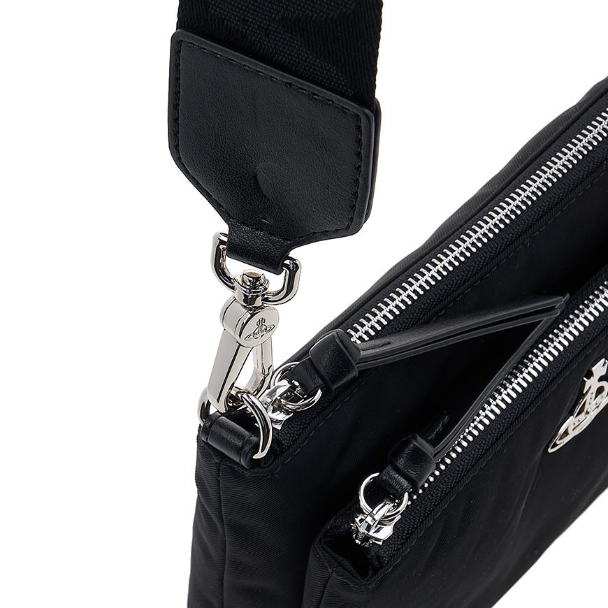 Vivienne Westwood Men's Penny Crossbody Bag Black Leather
