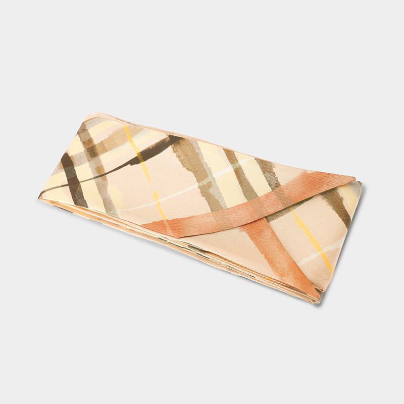 BURBERRY Skinny Reversible Check Silk Scarf
