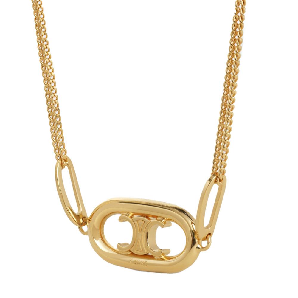 CELINE Triomphe Bracelet Gold-Tone Women’s Jewelry