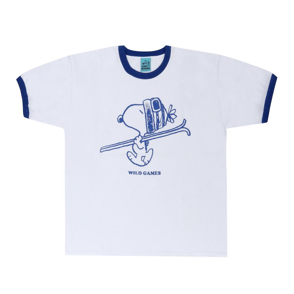 Wild Donkey White Royal Logo Short Sleeve T-Shirt for Men