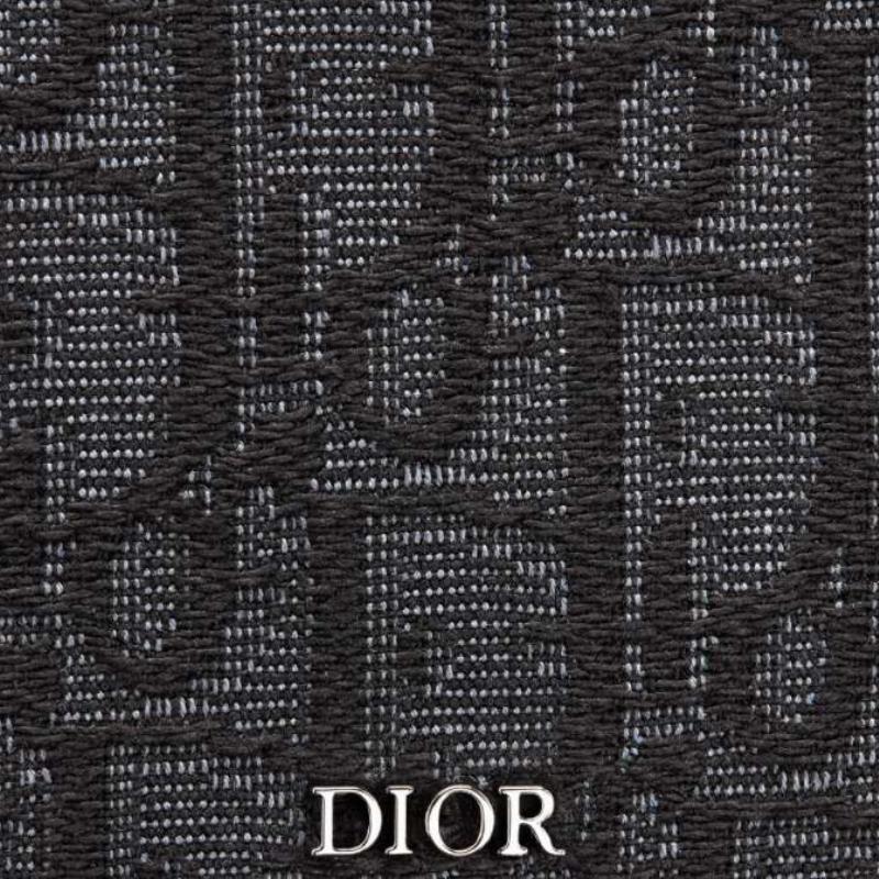 DIOR Oblique Compact Bifold Wallet Card Holder H03E