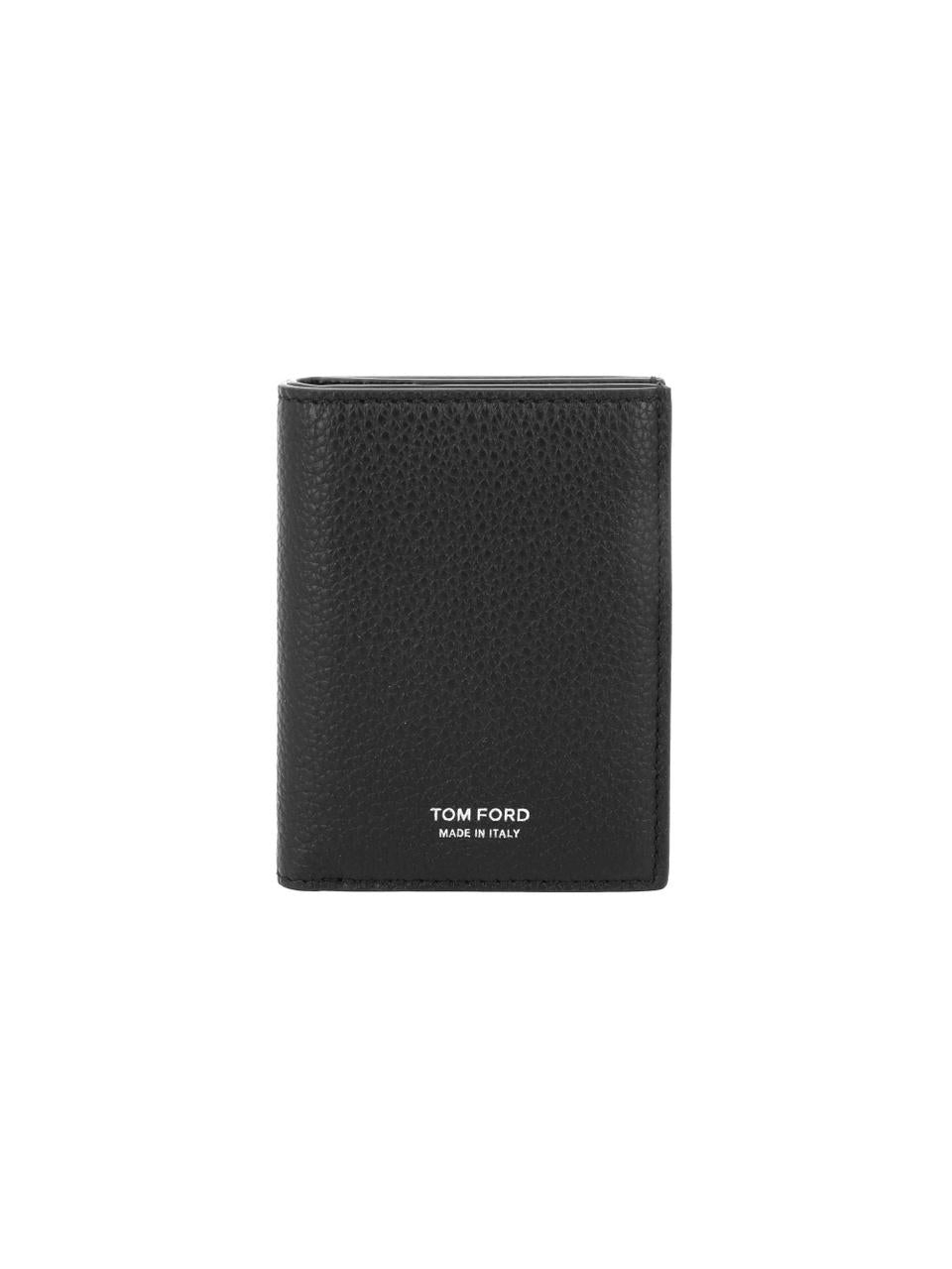 TOM FORD Leather Card Holder Wallet for Men Navy Y0279 LCL158