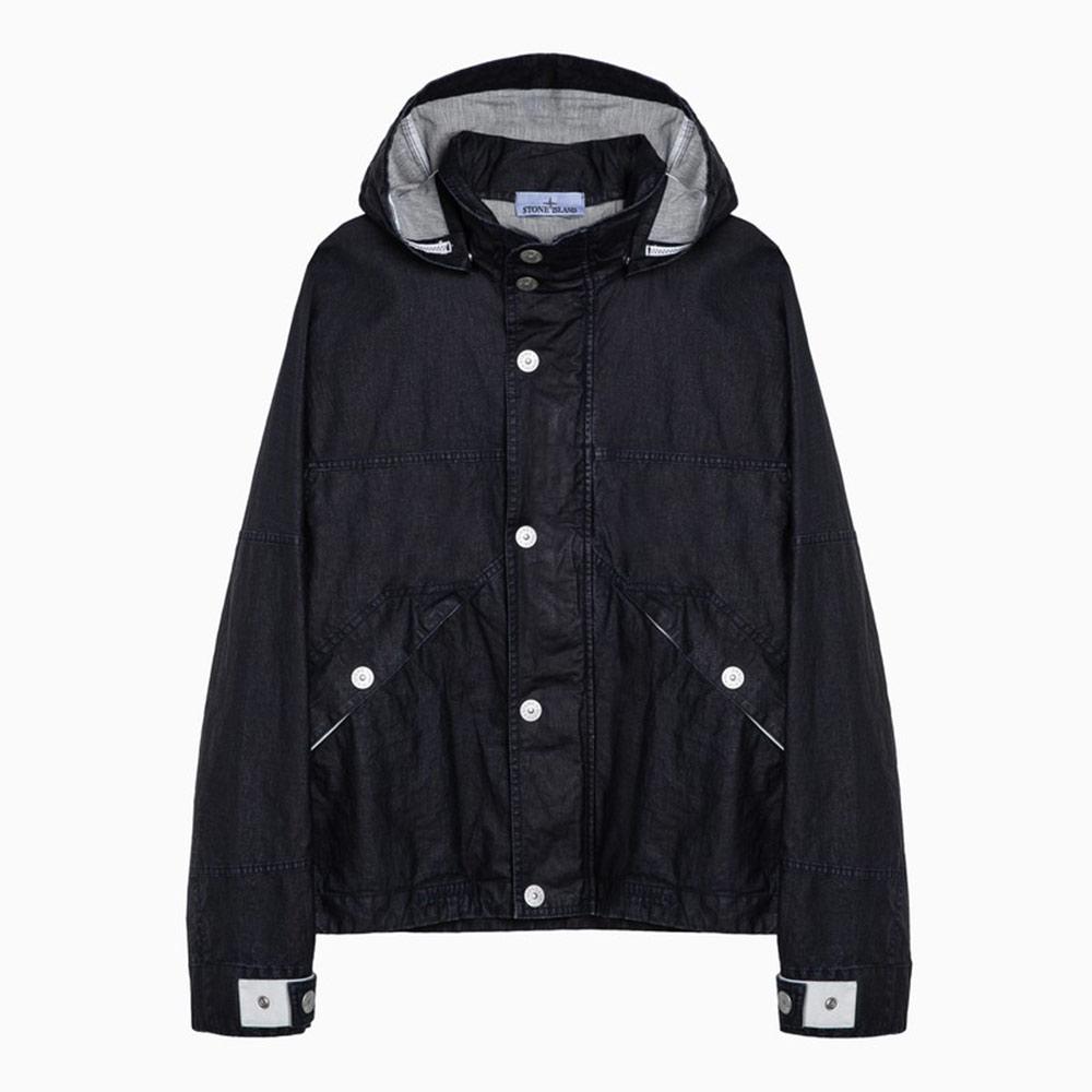 STONE ISLAND Marina Low Plated Linen Hooded Jacket