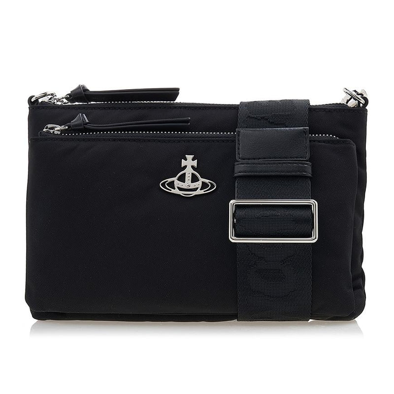 Vivienne Westwood Men's Penny Crossbody Bag Black Leather