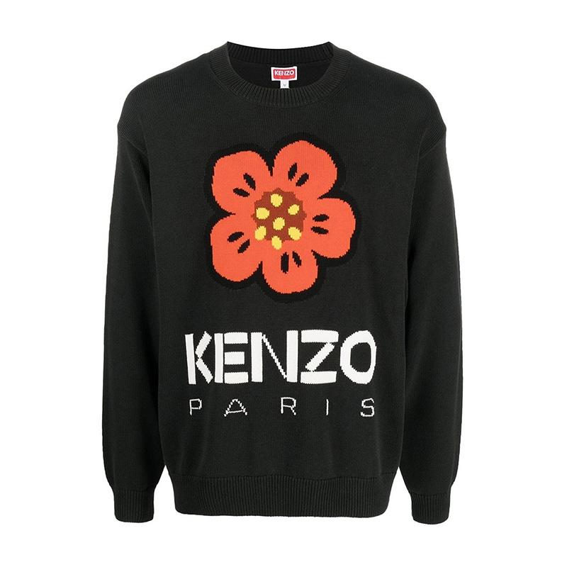 KENZO Boke Flower Knit Sweater Black Men’s Round Neck