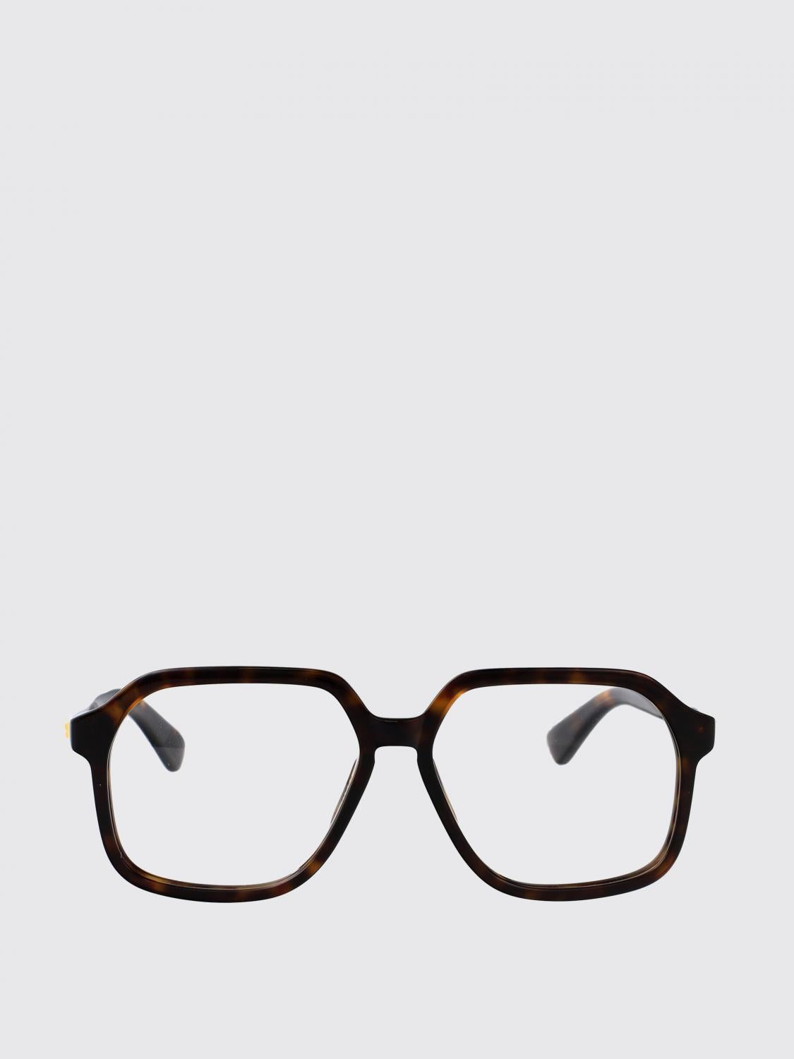 Bottega Veneta Black Acetate Square Optical Glasses