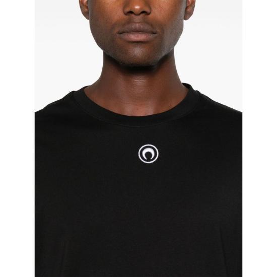 Marine Serre Black Short Sleeve T-Shirt MTT077ACJER0009BK99
