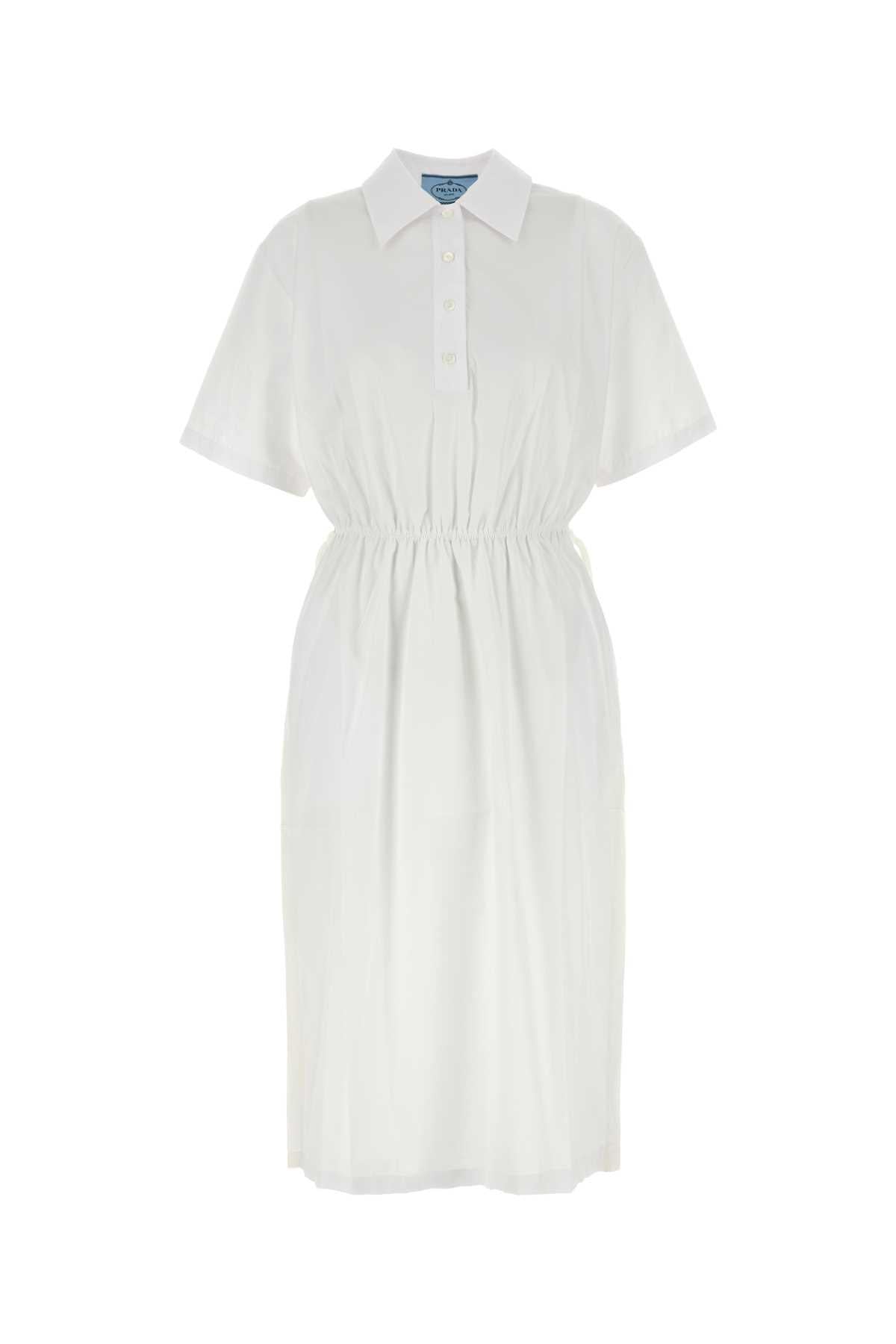 PRADA Black Short Sleeve Midi Dress