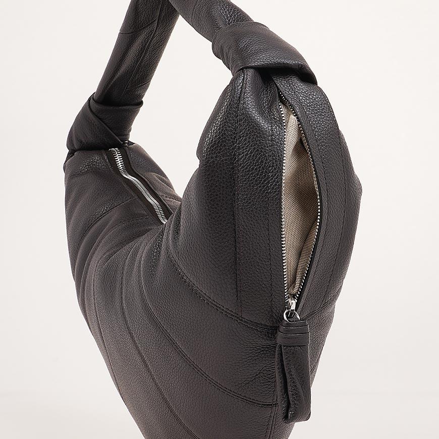 Lemaire Fortune Croissant Shoulder Bag Brown Leather Women