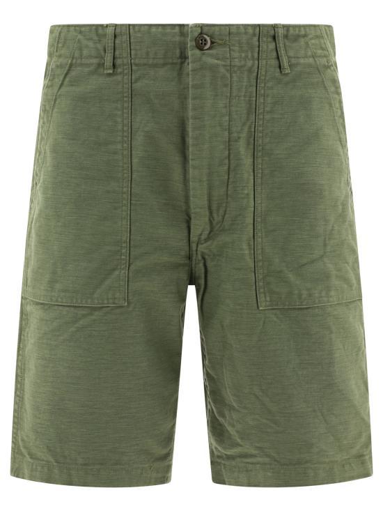 orslow Men’s Cotton Casual Short Pants 01700216 GREEN DOM