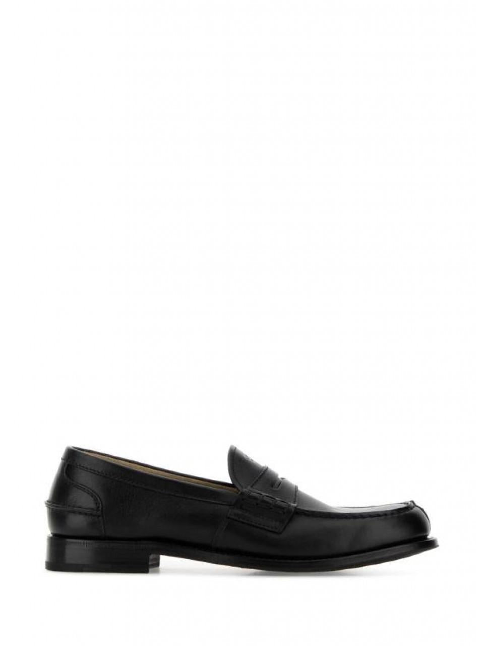 PRADA Lettering Logo Leather Loafers for Men 2DB238 UZE F0002