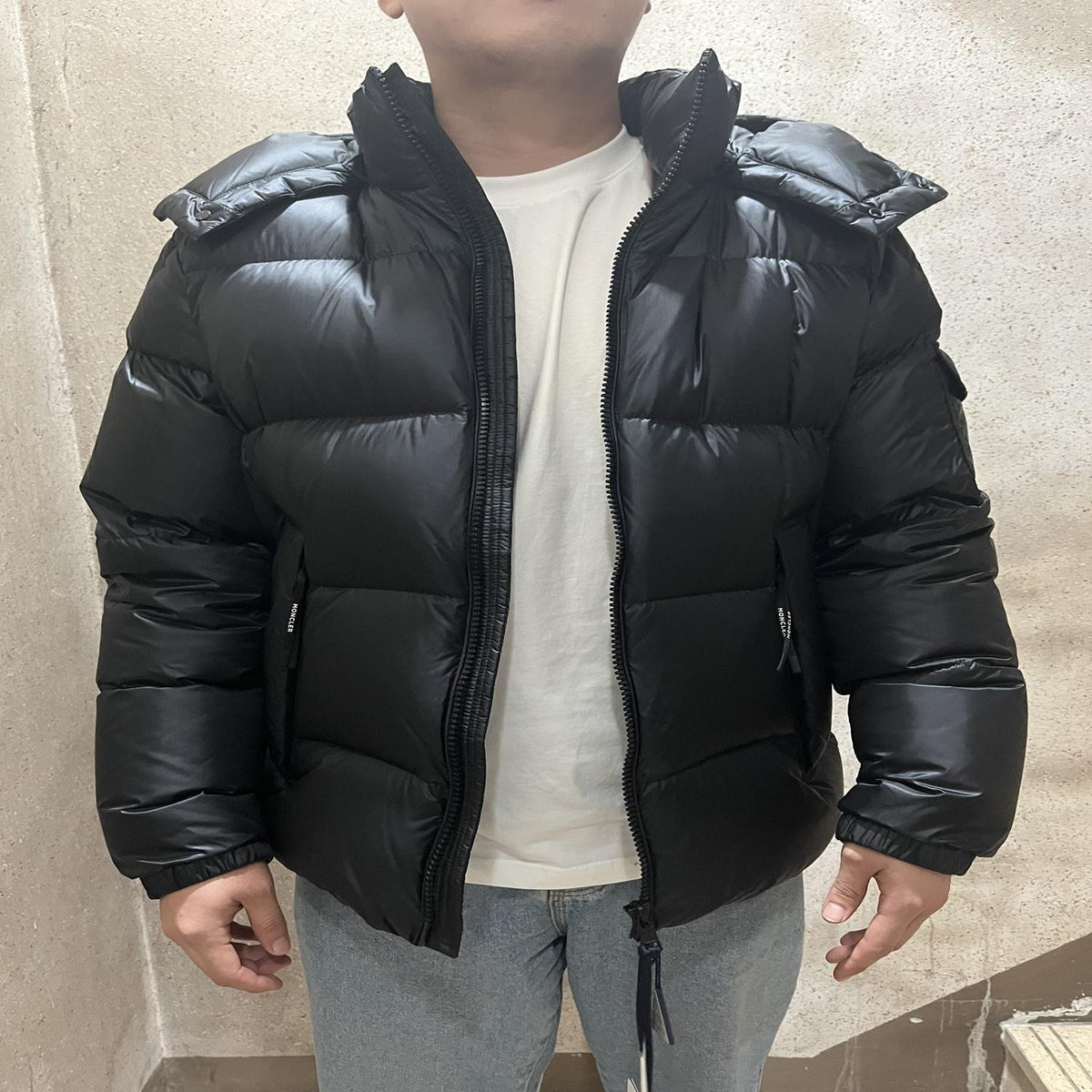 Moncler Quilted Down Puffer Jacket Black Men’s