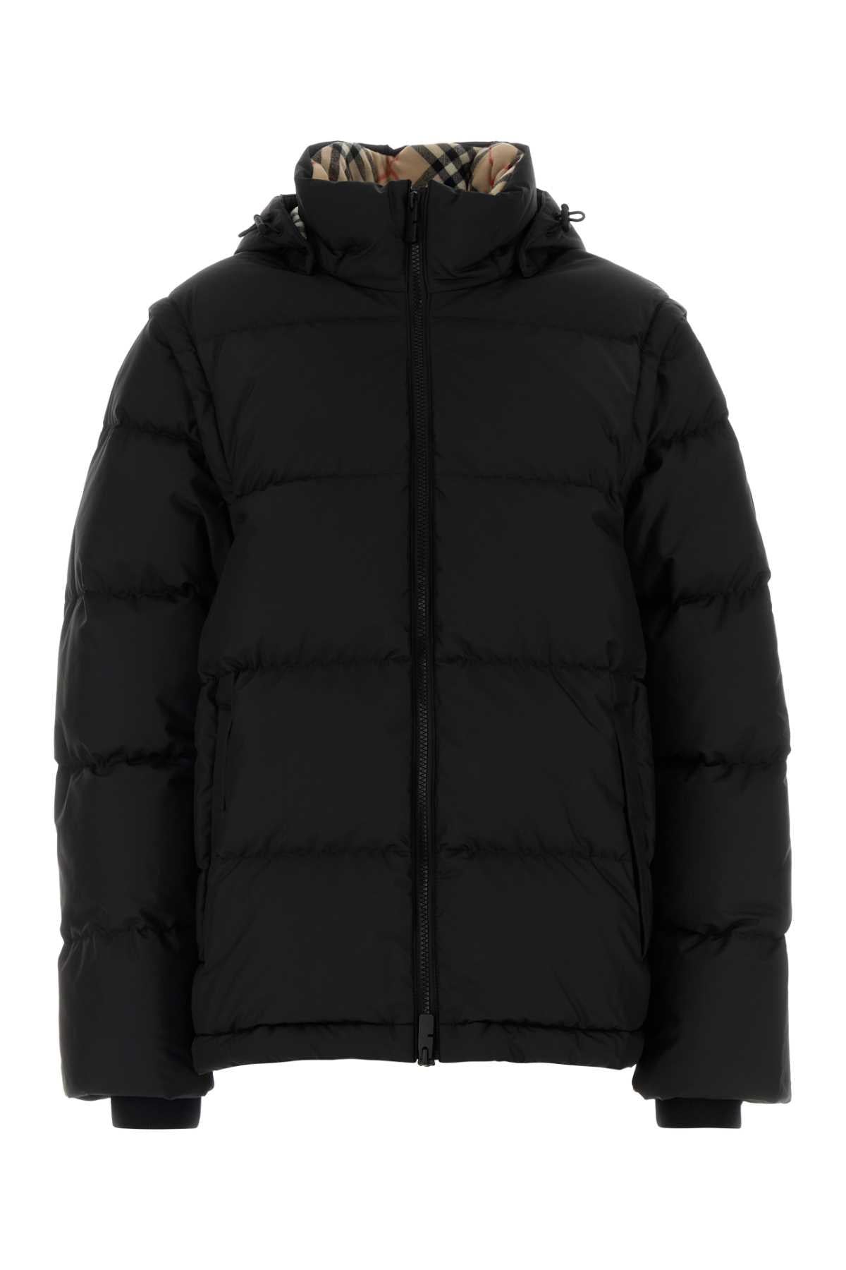 BURBERRY Black Down Puffer Jacket Women