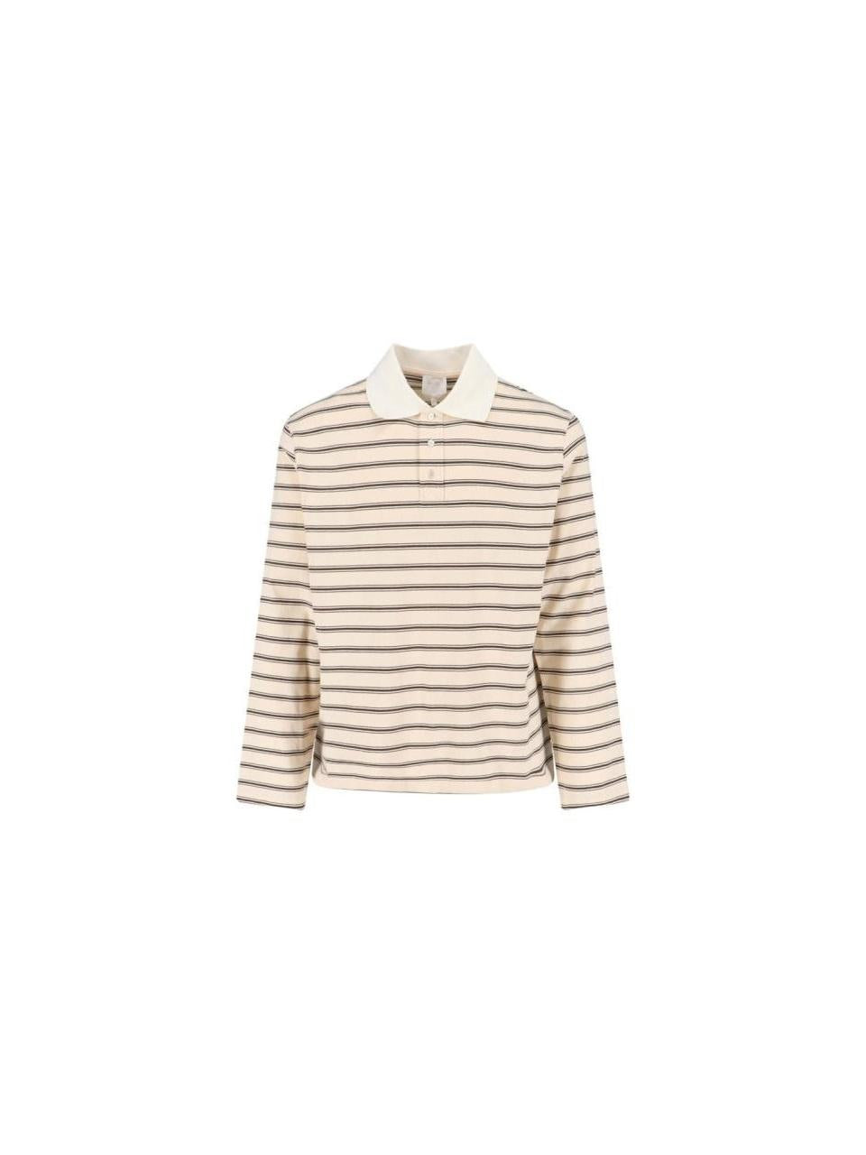 A.P.C. Stripe Long Sleeve Polo Shirt H26519 AAD