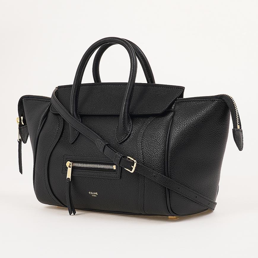 CELINE Little Luggage Shoulder Bag Black Women’s
