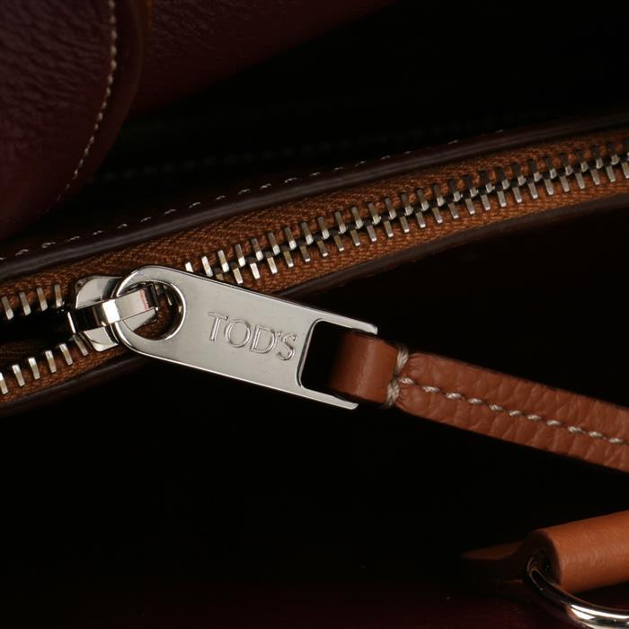 Tods Timeless Charm Micro Tote Bag Leather Beige