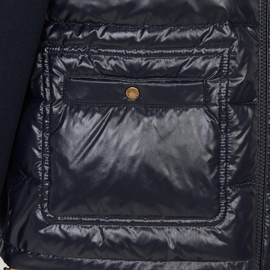 Moncler Women’s Zip-Up Sweatshirt Navy Cotton Knit Cardigan