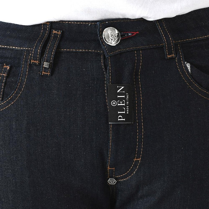Philipp Plein Supreme Straight Cut Jeans Navy Denim Pants