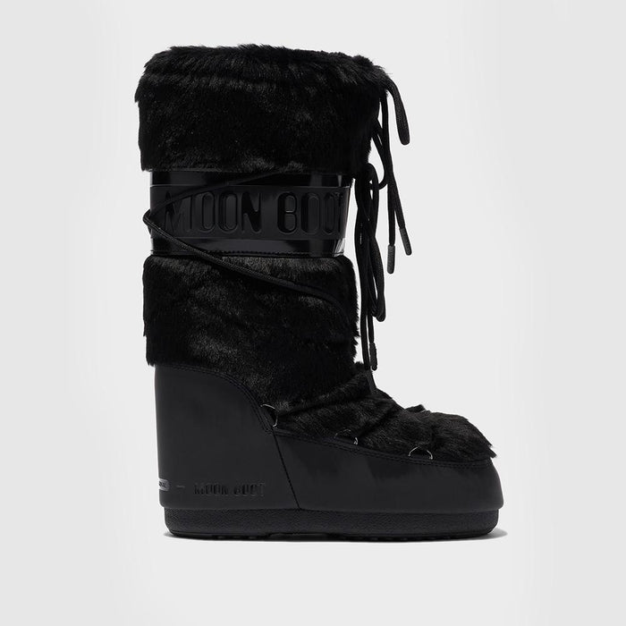 MOON BOOT Faux Fur Winter Boots Black 1408900 N001