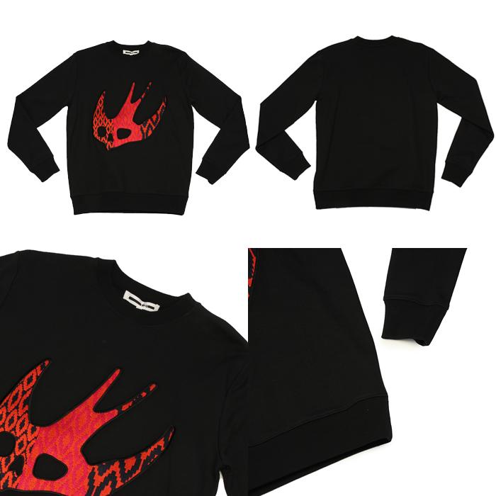 Alexander Mcqueen Embroidered Logo Black Sweatshirt for Women