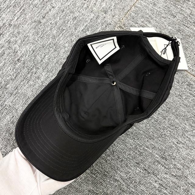 WOOYOUNGMI Logo Embroidered Baseball Cap Adjustable Black Cotton