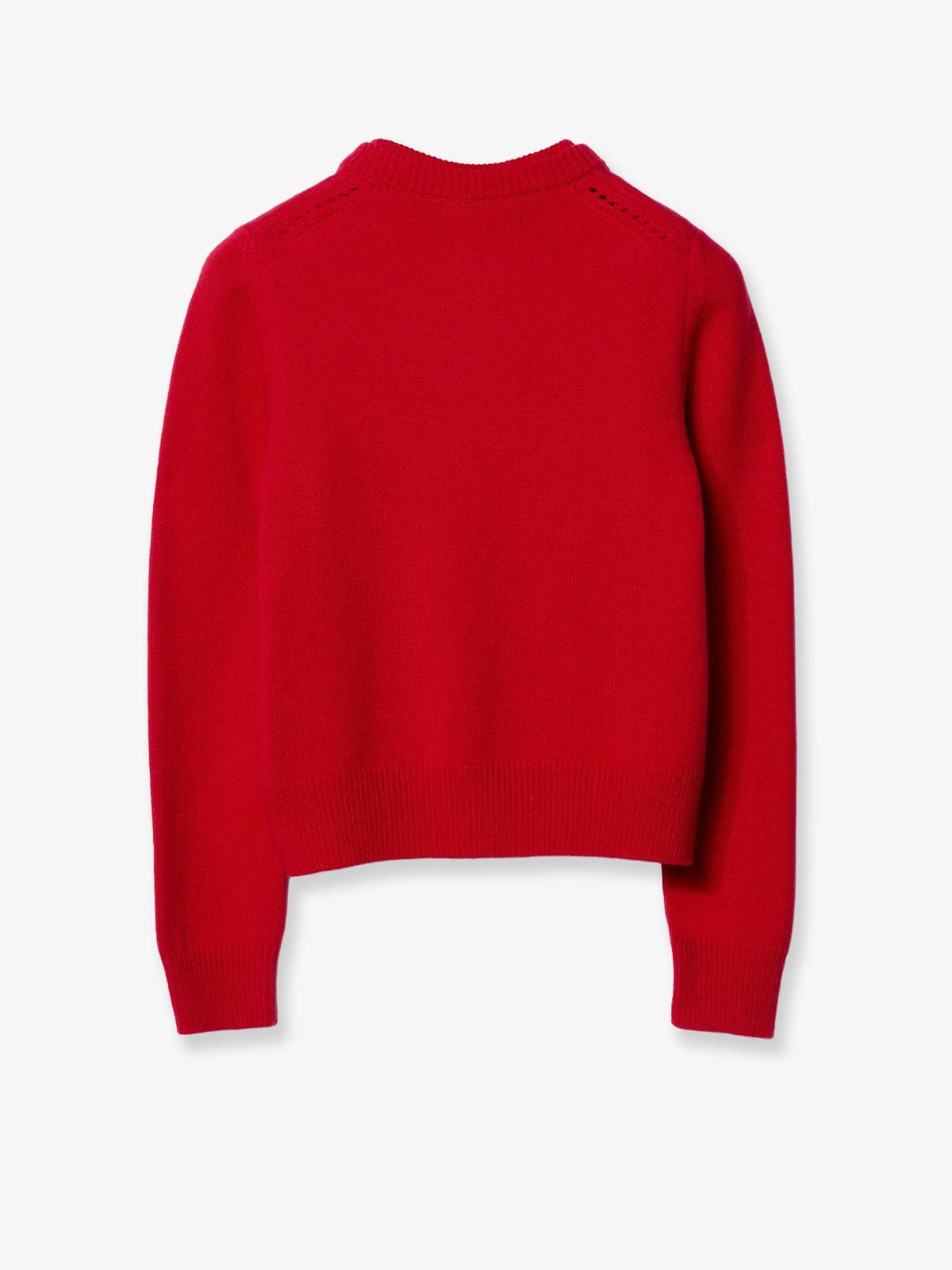 CELINE Wool Blend Ribbed Button Cardigan